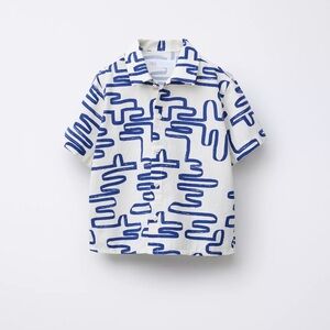 Zara Toddler Blue and white Short-Sleeve Shirt and shorts set. Size:2 years